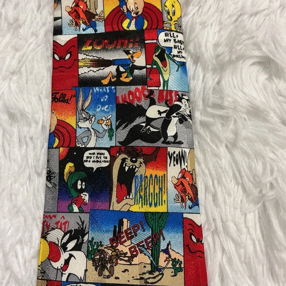 Vintage‎ 1996 Looney Tunes 100% Silk Tie